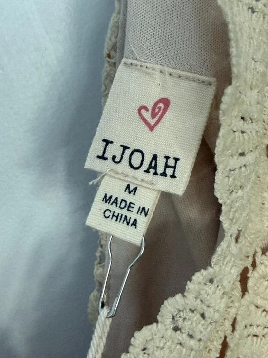 IJoah Beige Floral Lace Romper Medium NWT - Picture 3 of 3